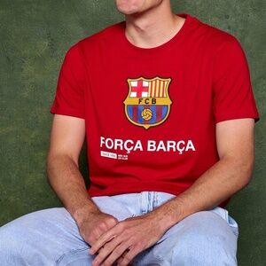BARÇA BASICS COLLECTION - Força Barça Red T-shirt - Large